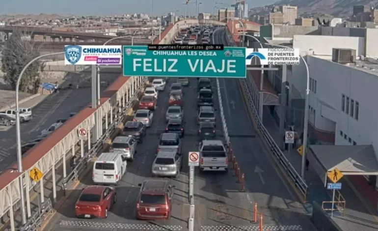 Largas filas para cruzar Puentes Internacionales; más de una hora de espera