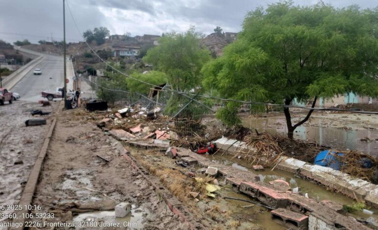 Declaran emergencia en Cd. Juárez tras intensas lluvias