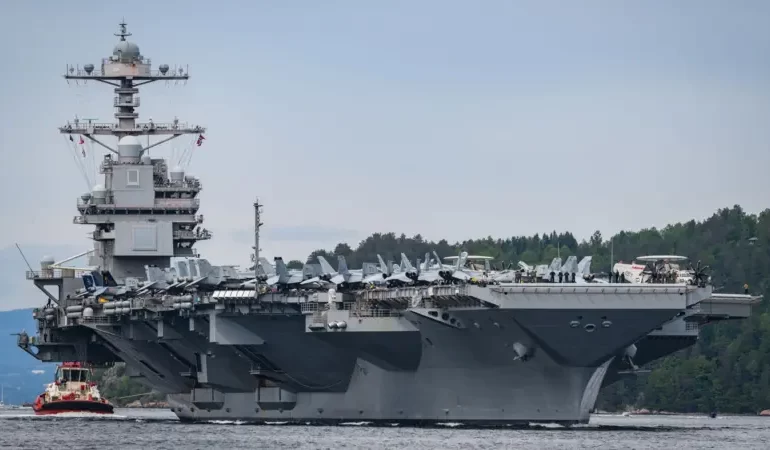 USS Gerald R. Ford: el mayor buque de guerra del mundo se une al despliegue de EE.UU. en el Caribe y Maduro eleva 