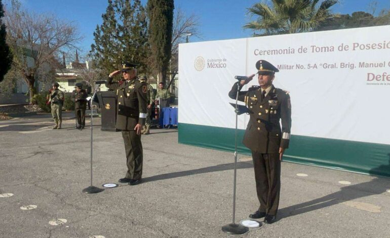 Asume Edilberto Jasso la Jefatura de Estado Mayor de la Quinta Zona Militar