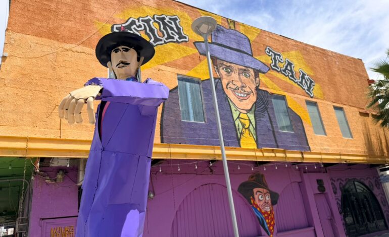 Restauran en Cd Juárez escultura de Germán Valdés “Tin Tan”